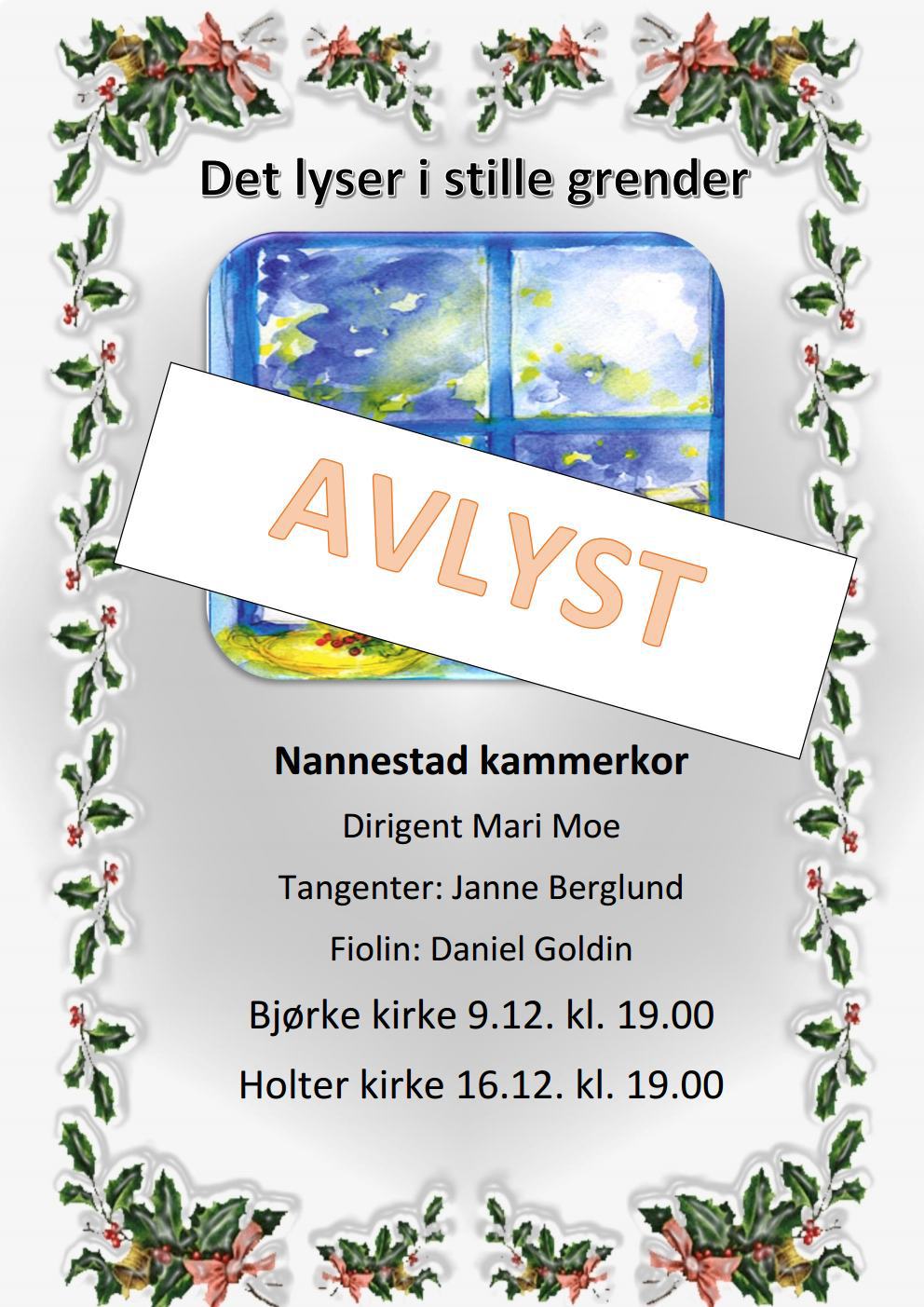 Julekonsertene er avlyst